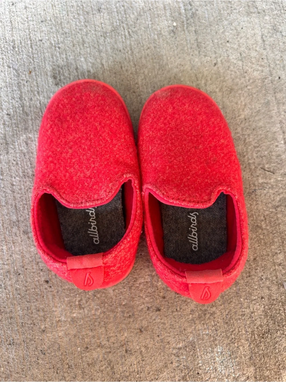 allbirds Kids Red Wool Slip-Ons